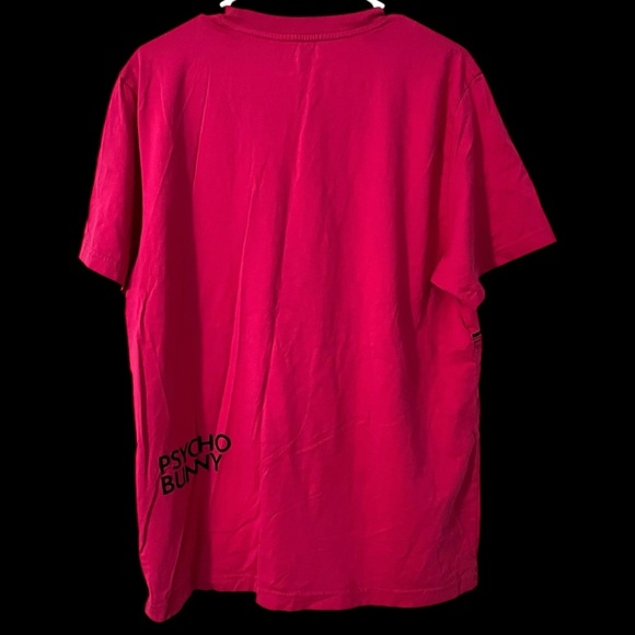 Psycho Bunny Chester Embroidered Graphic Tee Pink Peacock Men’s Size Large (6) - Picture 5 of 12